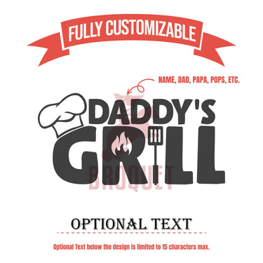Daddy's Grill Gift - Personalized Grill Set for Dad, Custom Grilling Tool Set